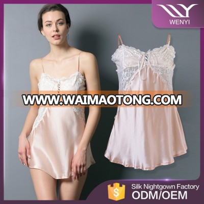 Promotion good quality hot ladies elegant nighty dress sleeping wear